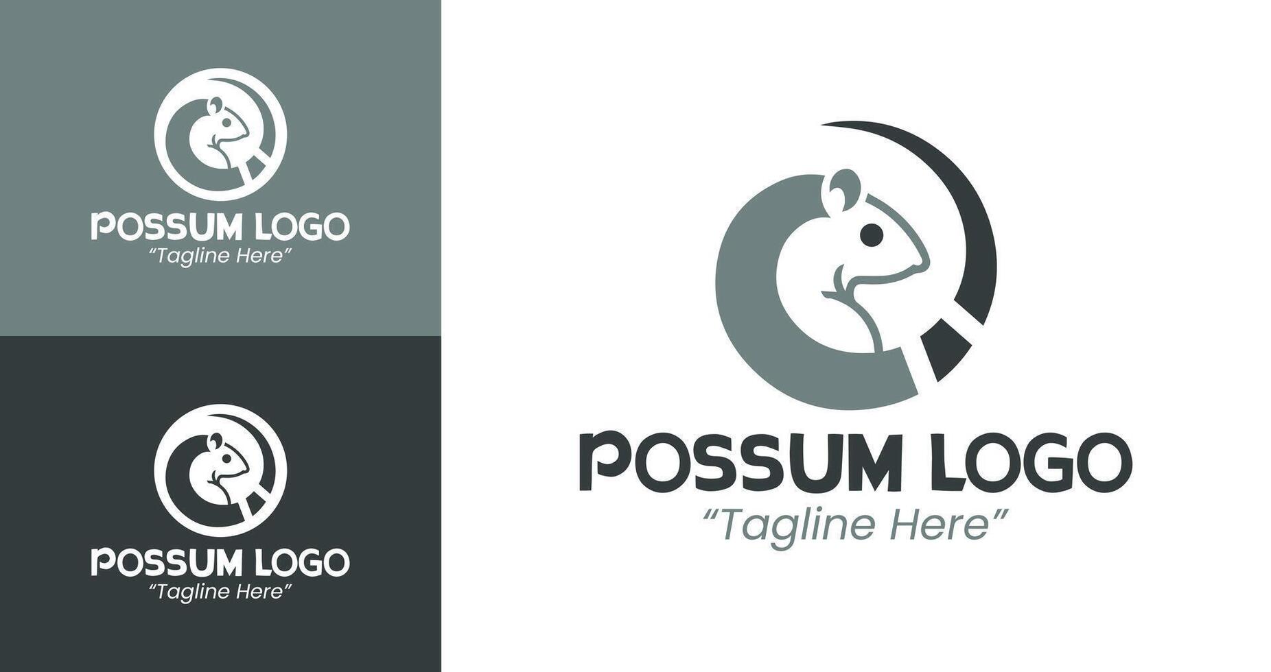 Unique and Professional Possum Logo Design for Digital and Print Branding vector