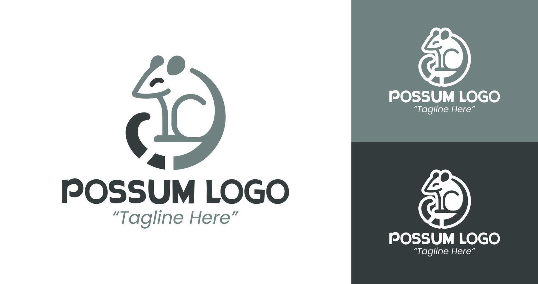 Elegant and Stylish Possum Logo for Corporate Branding and Marketing vector