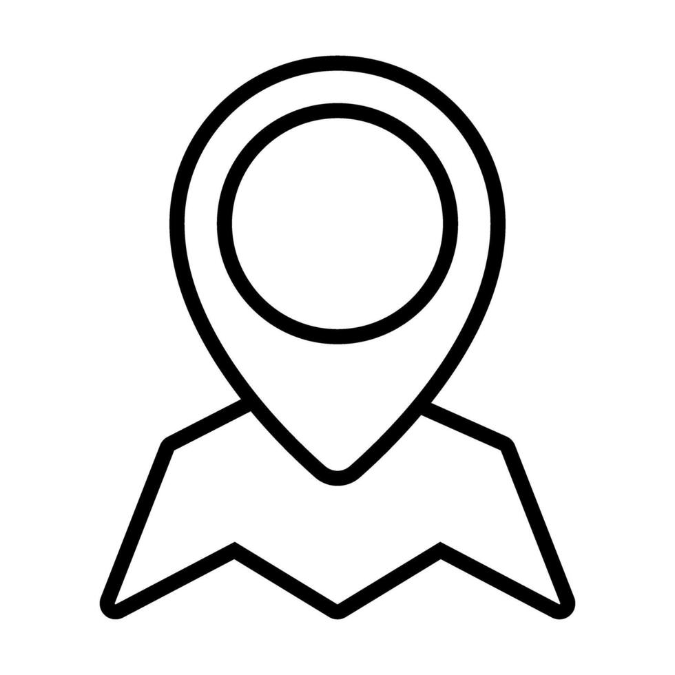 pin pointer location on white background illustration line and fill style icon vector