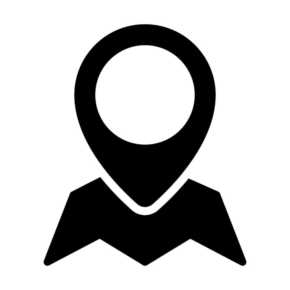 Pin on the map. Flat icon. Pictogram is isolated on a white background. Designed for web and software interfaces. vector