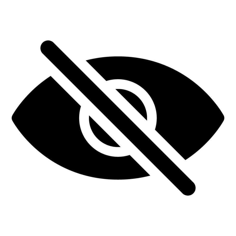 Eye forbidden icon. Simple illustration of eye forbidden icon for web vector