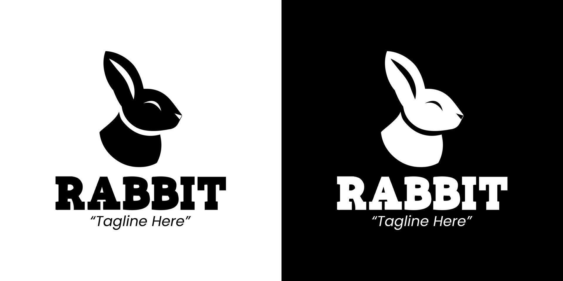 Dynamic and Stylish Rabbit Logo with Bold Typography vector