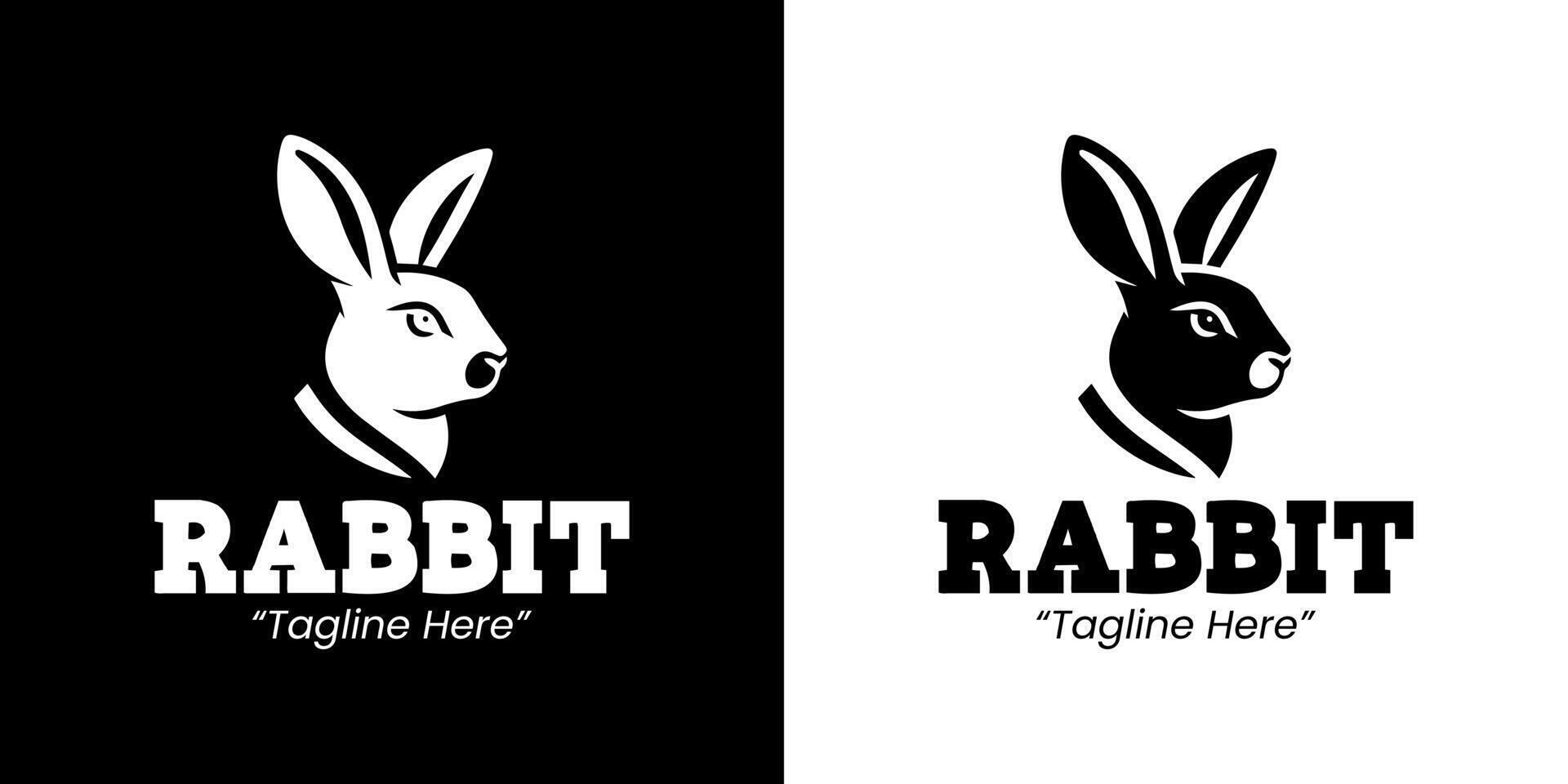 Elegant Rabbit Silhouette Logo for Clean and Modern Branding vector