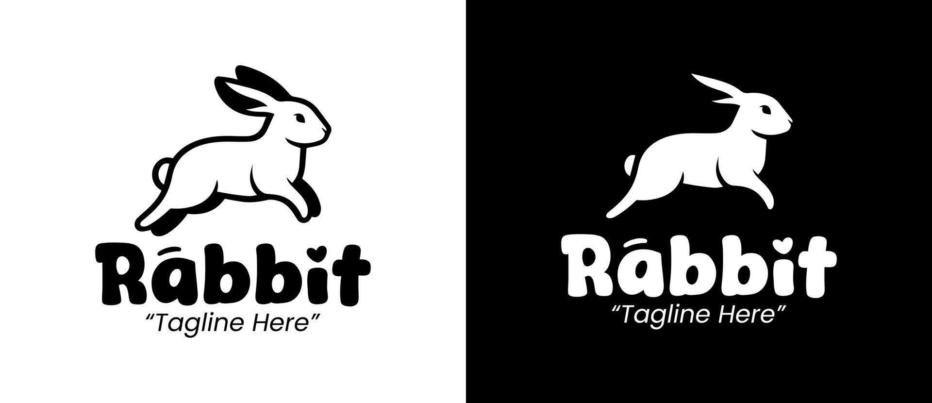 Elegant Rabbit Logo Design for Professional Branding in Black and White vector