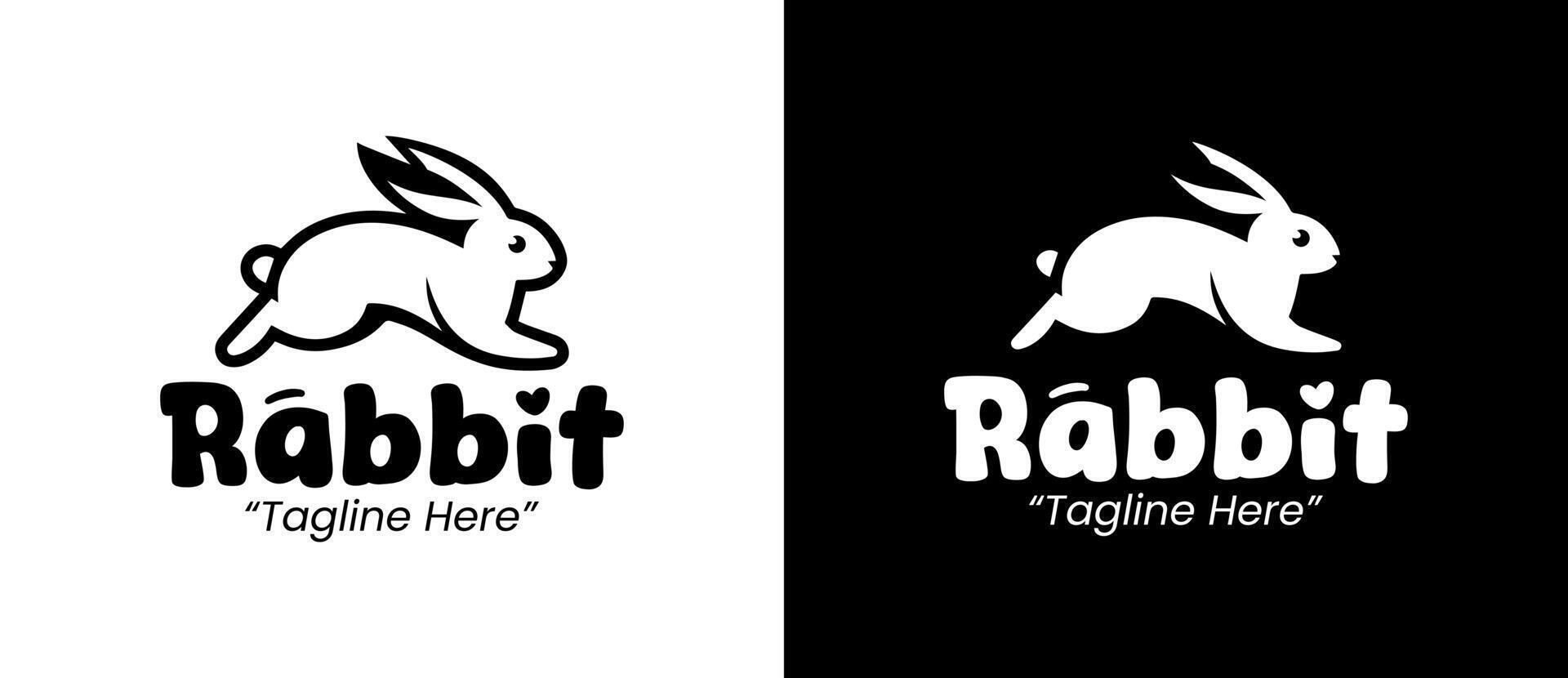 Modern and Clean Rabbit Logo for Minimalist Branding and Design Projects vector