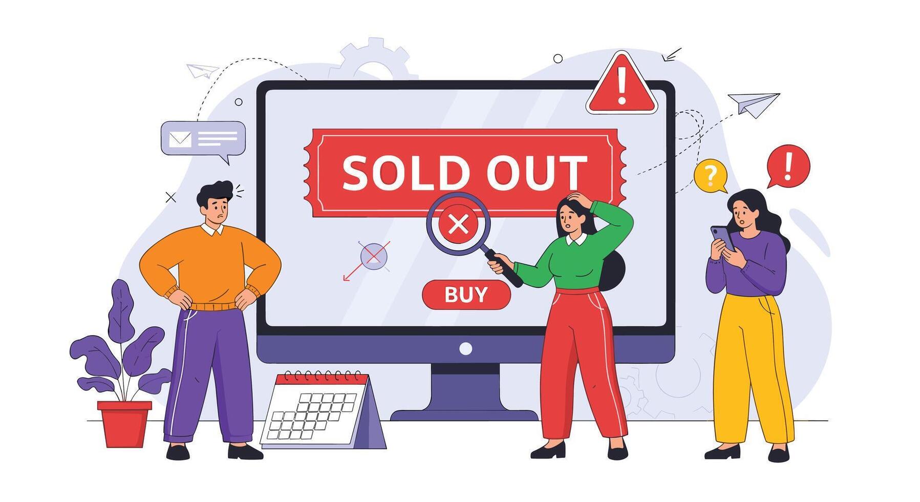 Understanding Causes of Being Sold Out and Ways to Overcome Inventory Difficulties vector