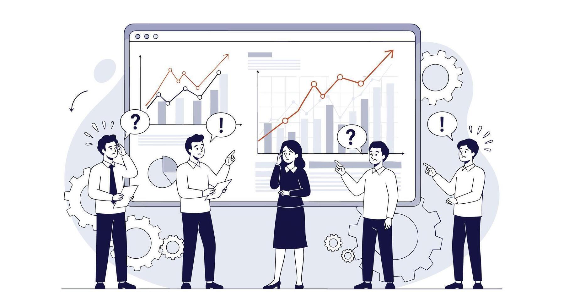 The Importance of Team Communication and Collaboration for Analyzing Data to Improve Performance vector