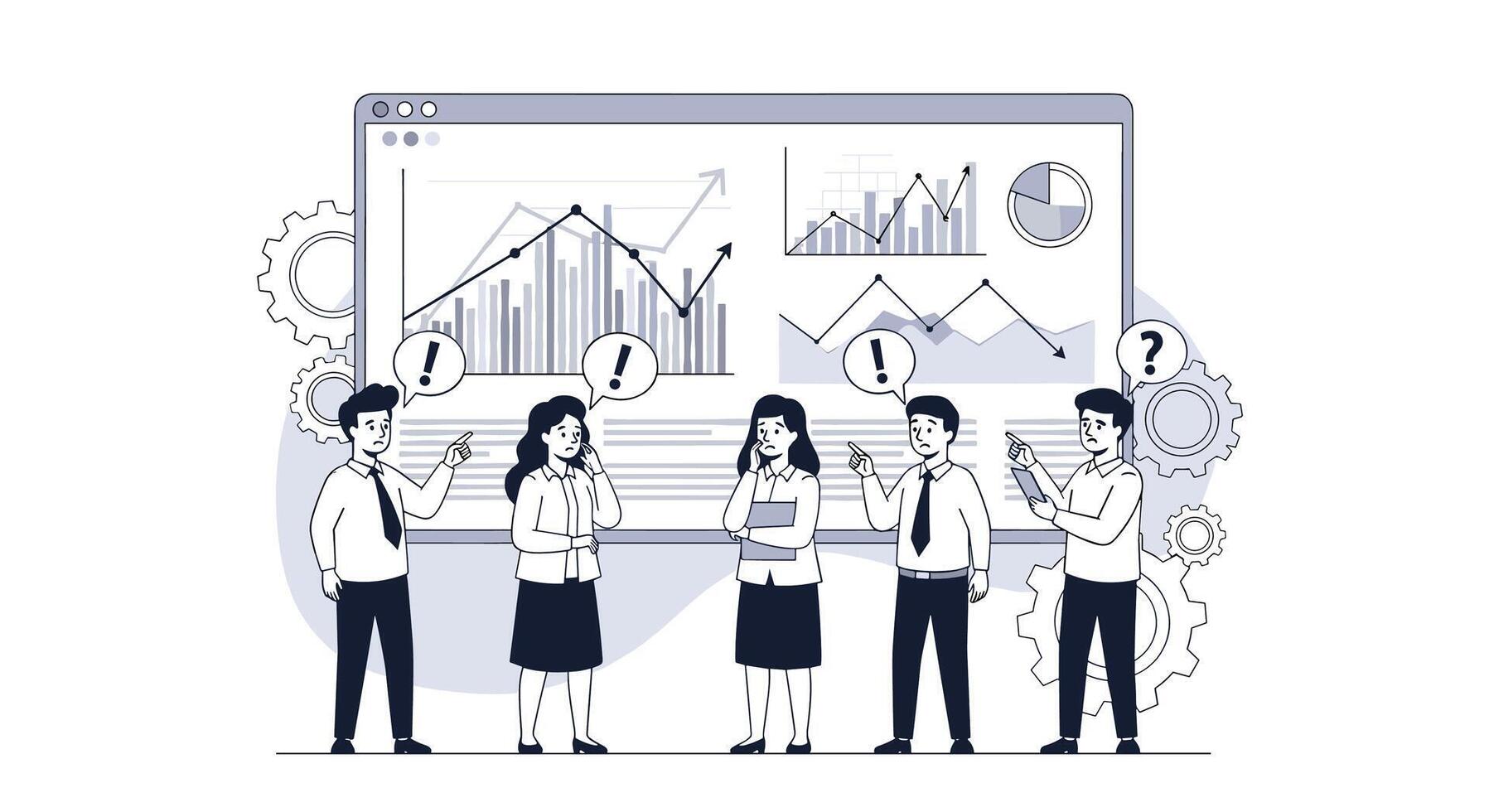 Unlocking Success Through Data Driven Decisions An Overview of Business Strategies and Analytics vector