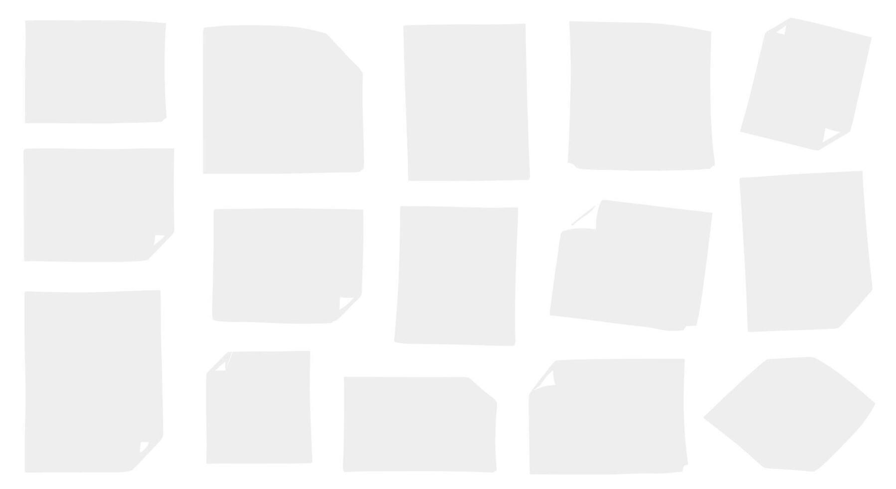 Variety Of Blank Pieces Of Paper With Different Shapes For Use In Creative Design vector