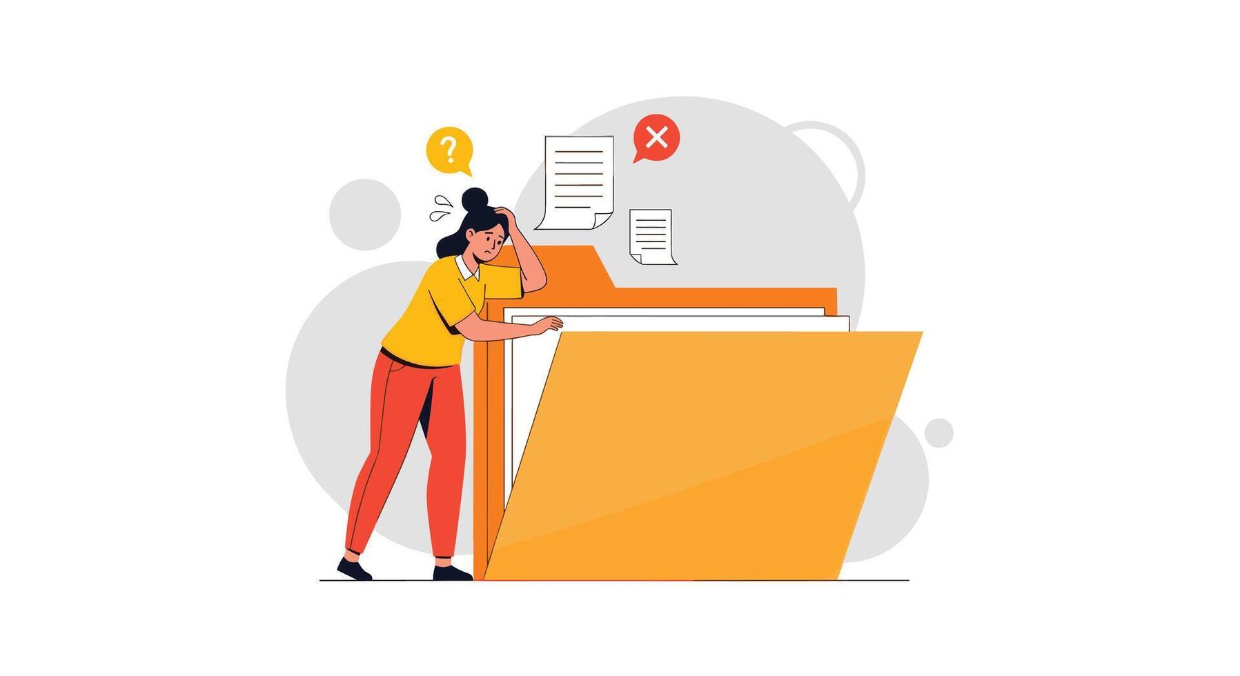 The Frustration of Searching Through Files a Comprehensive Guide to Organizing Documents Effectively vector