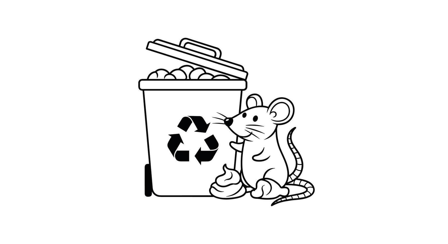 The Curious Mouse Investigates Recycling and Waste Management in the Neighborhood Community Center vector