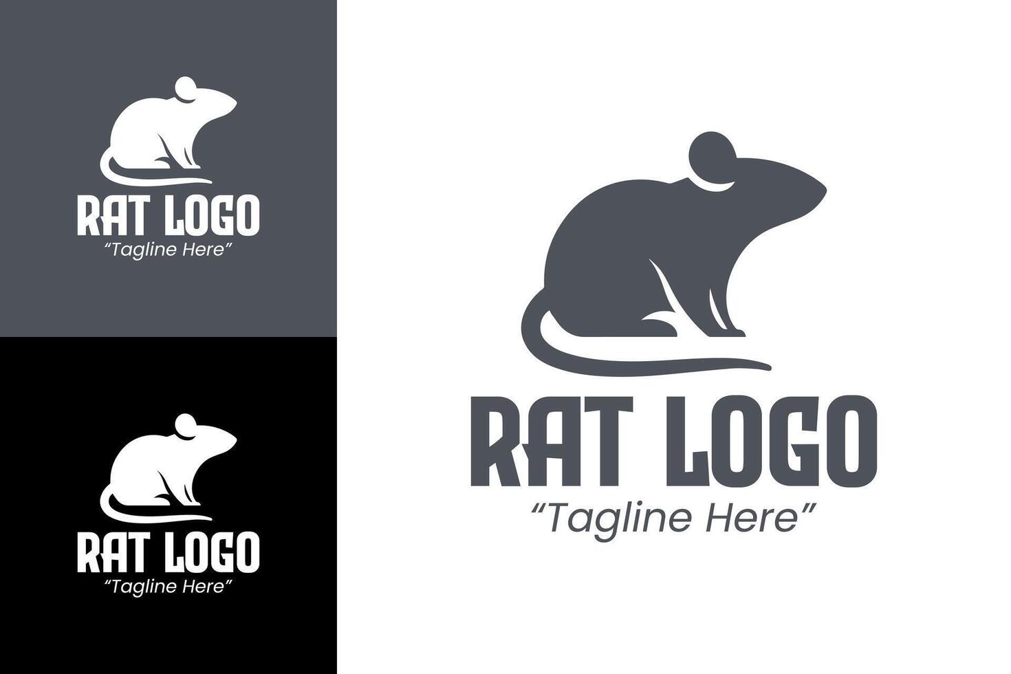 Professional Modern Rat Logo Design for Branding with Minimalist Style vector