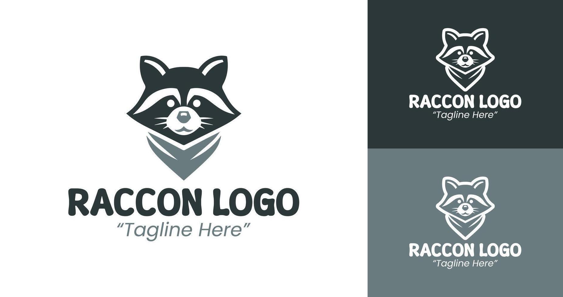 Modern Raccoon Logo for Business and Brand Identity Solutions vector