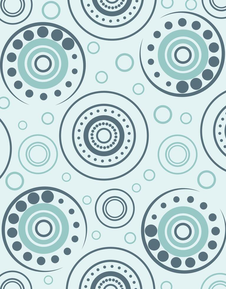 Retro Circular Pattern in Soft Blue vector