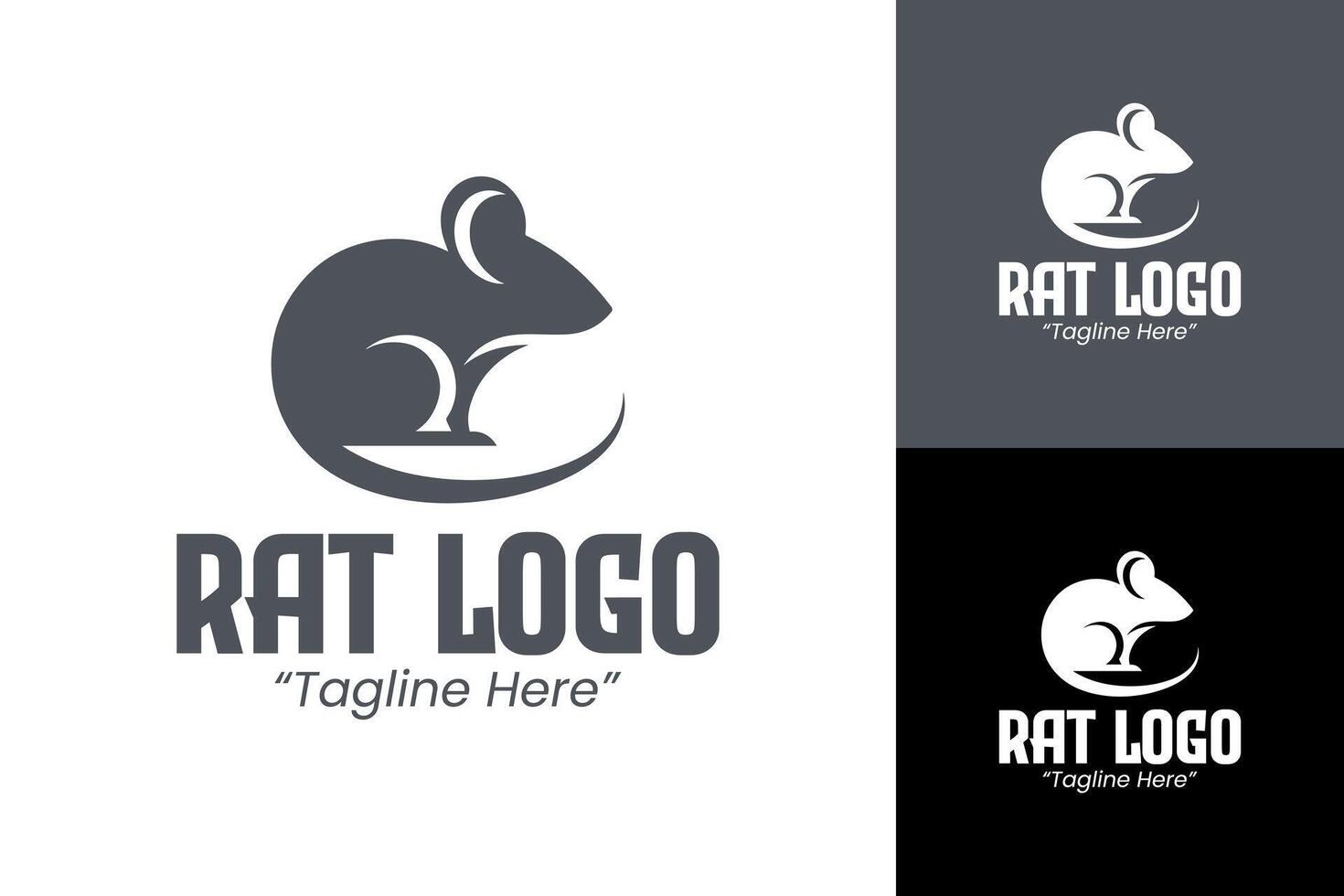 Minimalist Rat Head Logo for Creative and Professional Branding Solutions vector