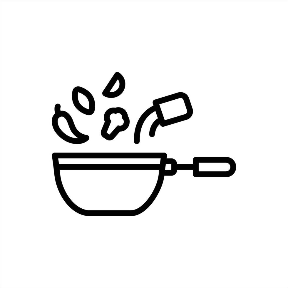 Black line icon ingredient vector