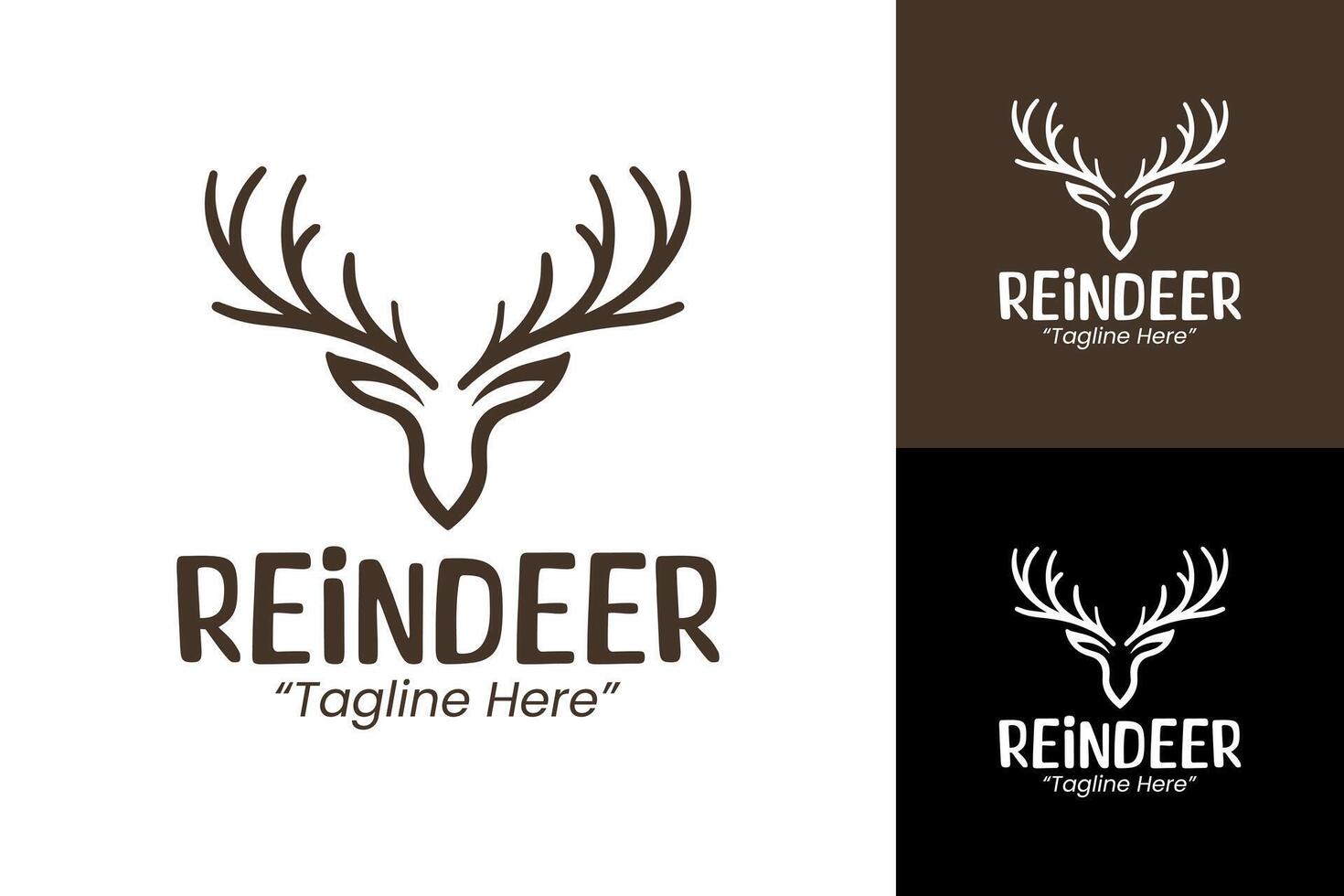 Customizable Reindeer Logo for Creative Business Branding vector