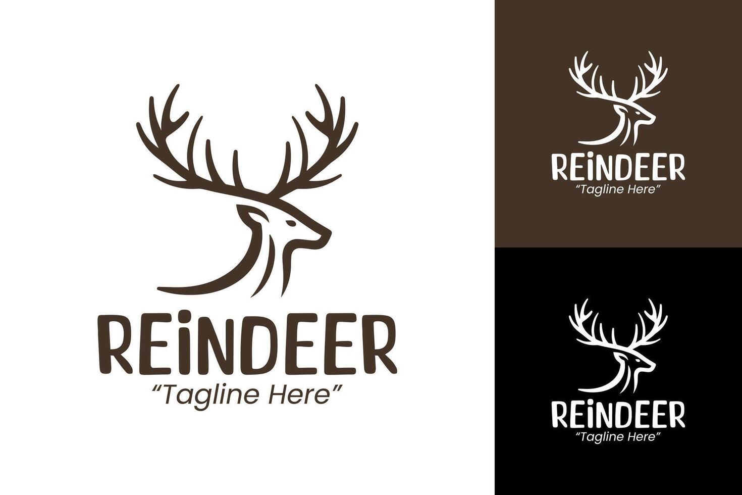 Modern Reindeer Logo for Business Branding and Digital Marketing vector