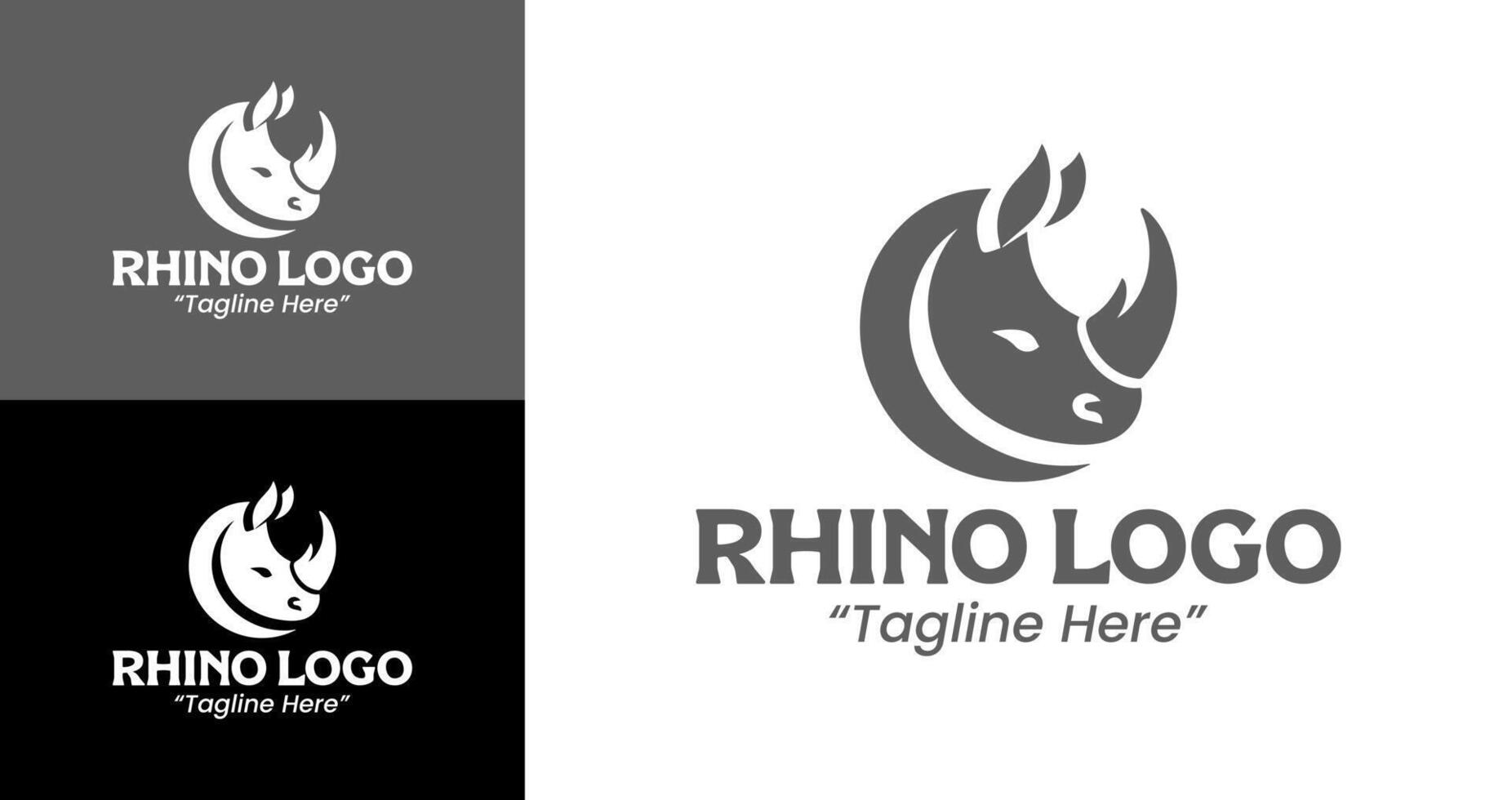 Custom Rhino Logo for Unique Business Branding Solutions vector