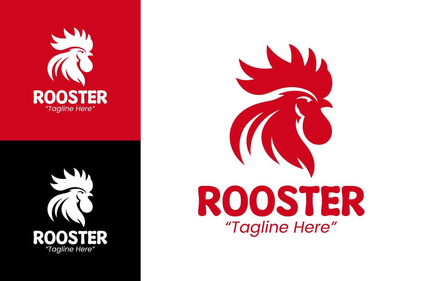 Bold and Professional Rooster Logo for Branding and Identity vector
