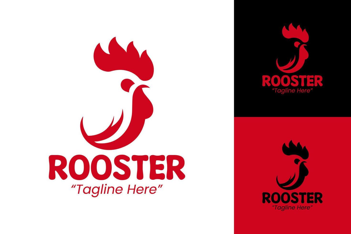 Red Rooster Logo for Business Identity and Creative Branding Solutions vector