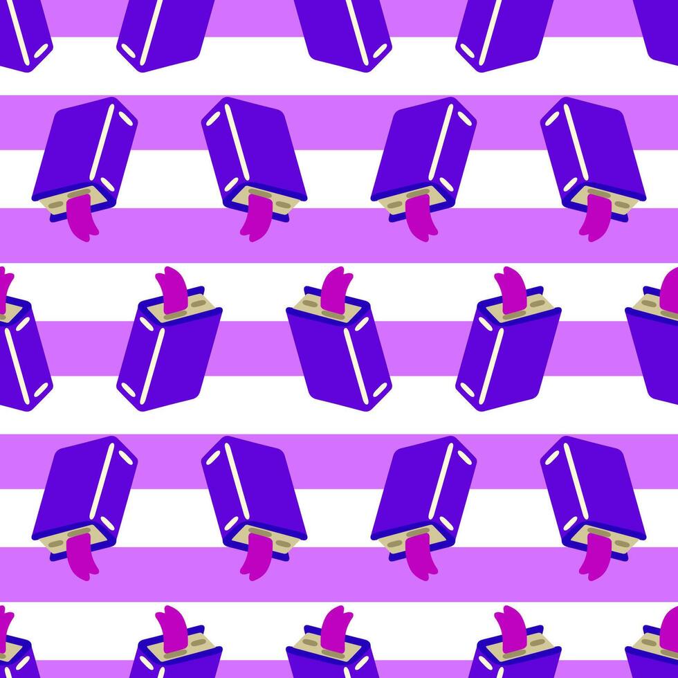 Seamless Purple Lighter Pattern Design vector
