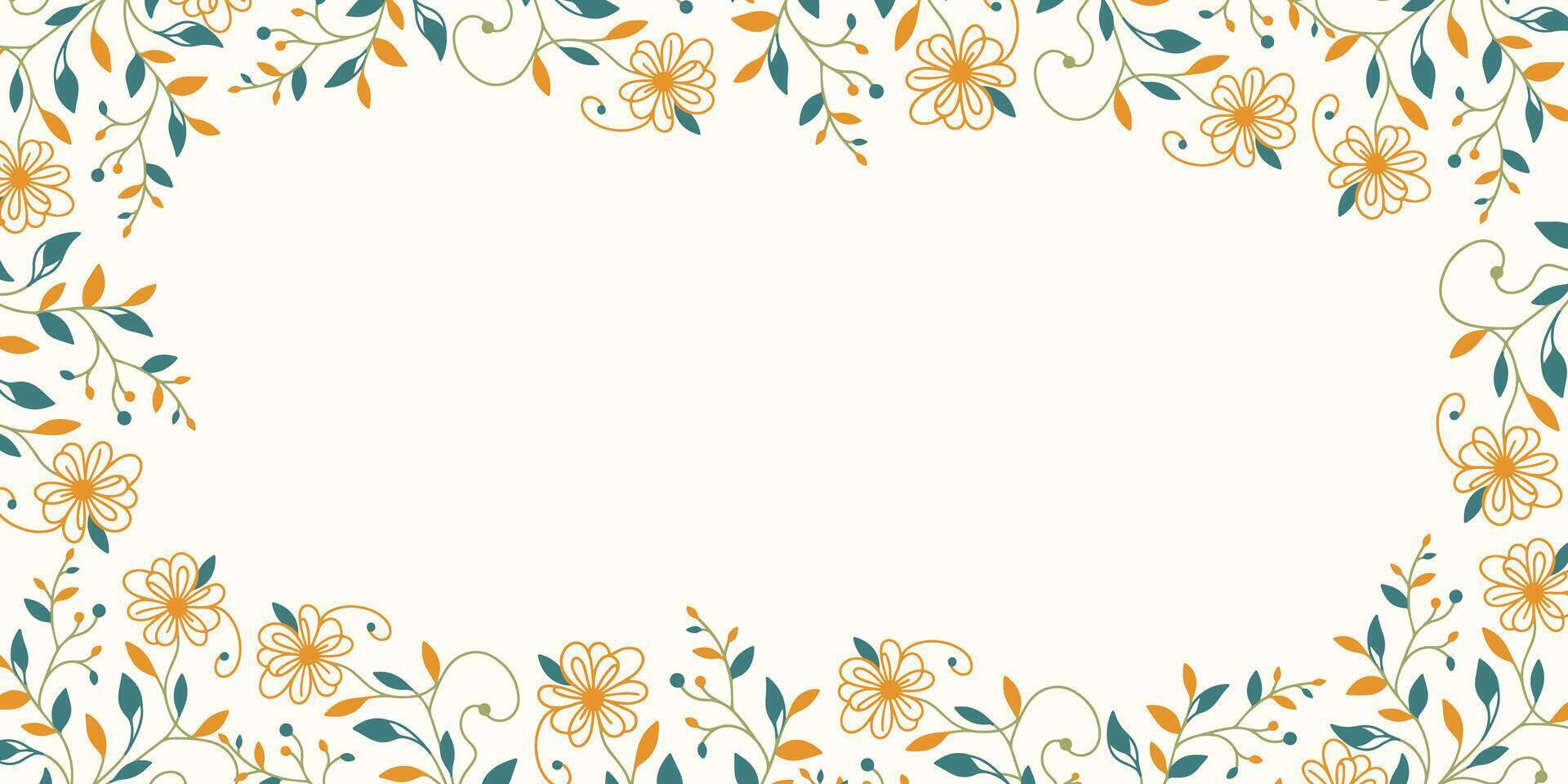 intricate abstract floral background for stylish wall display.decorative wallpaper with tropical leaves and blooming flower elements vector