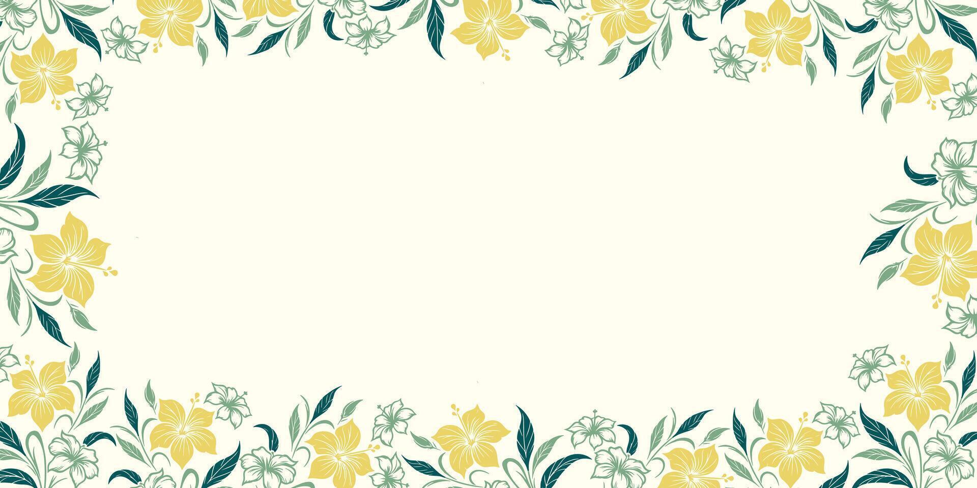 abstract background with blooming floral design.elegant floral wall art for scrapbook.banner template for modern invitations vector