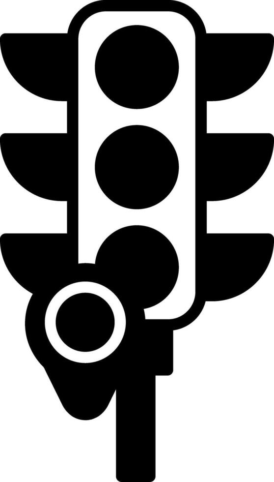 Traffic Light Location Pin vector