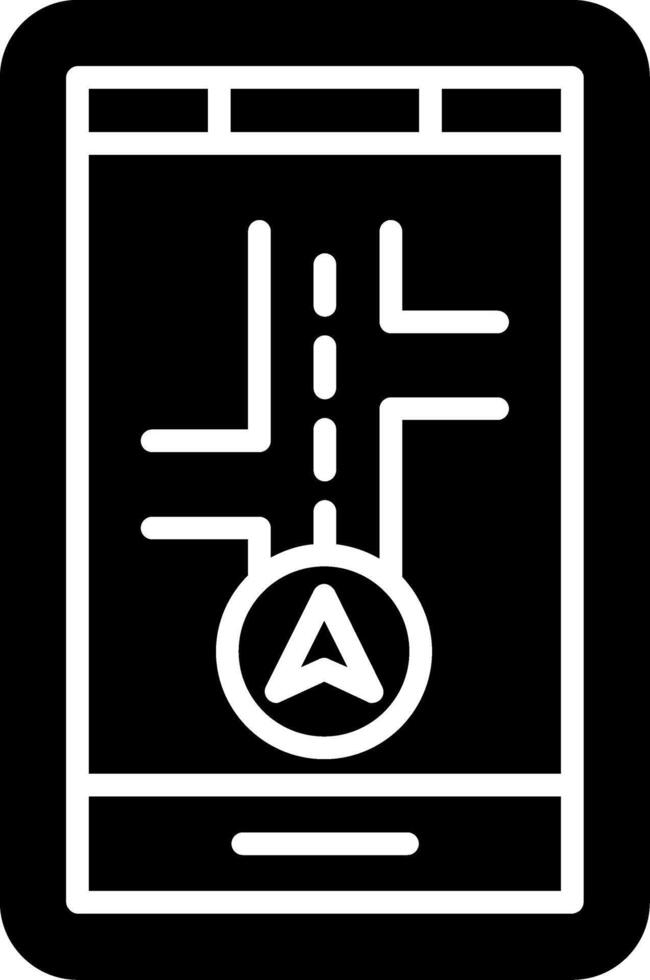 Navigation On Smartphone Display vector