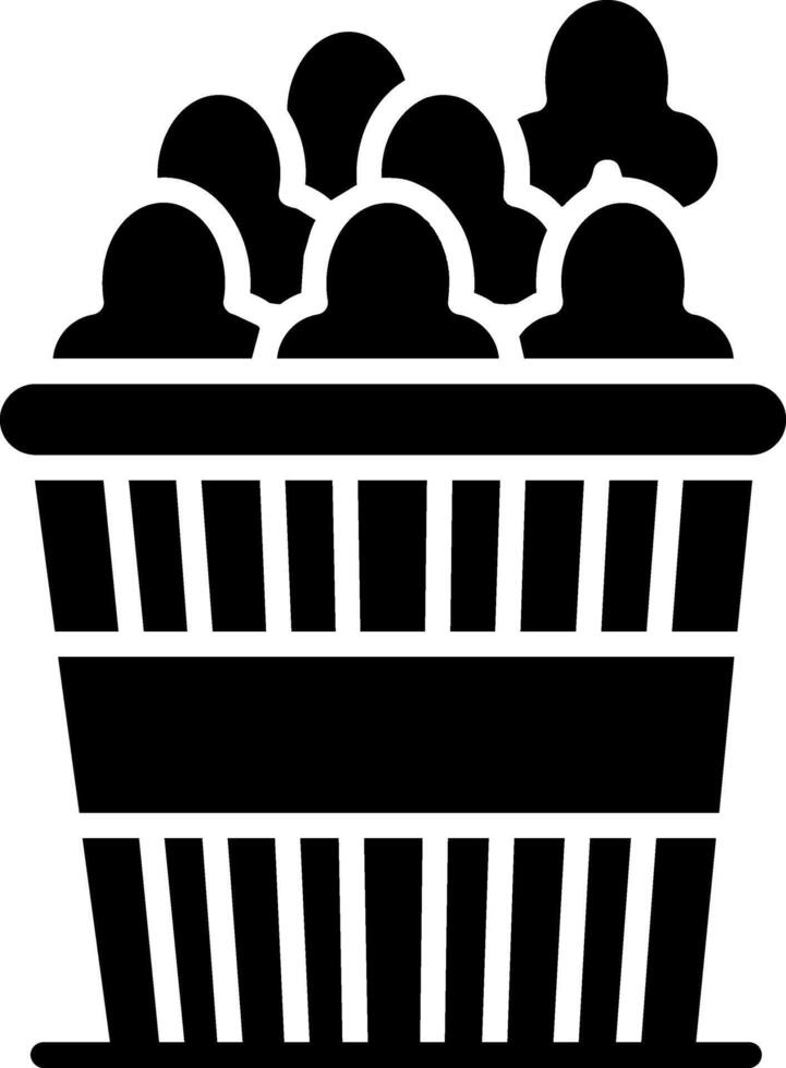 Popcorn in Striped Box vector
