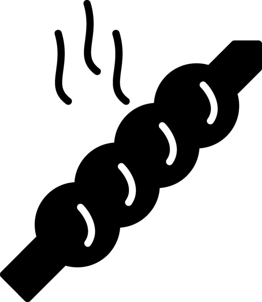Skewered Kebab Street Food vector