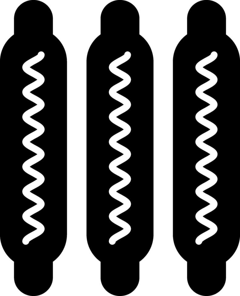 Grilled Sausages on Plate vector