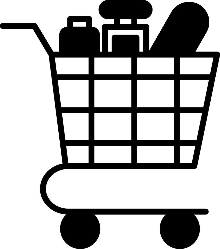 Grocery Bag with Veggies vector