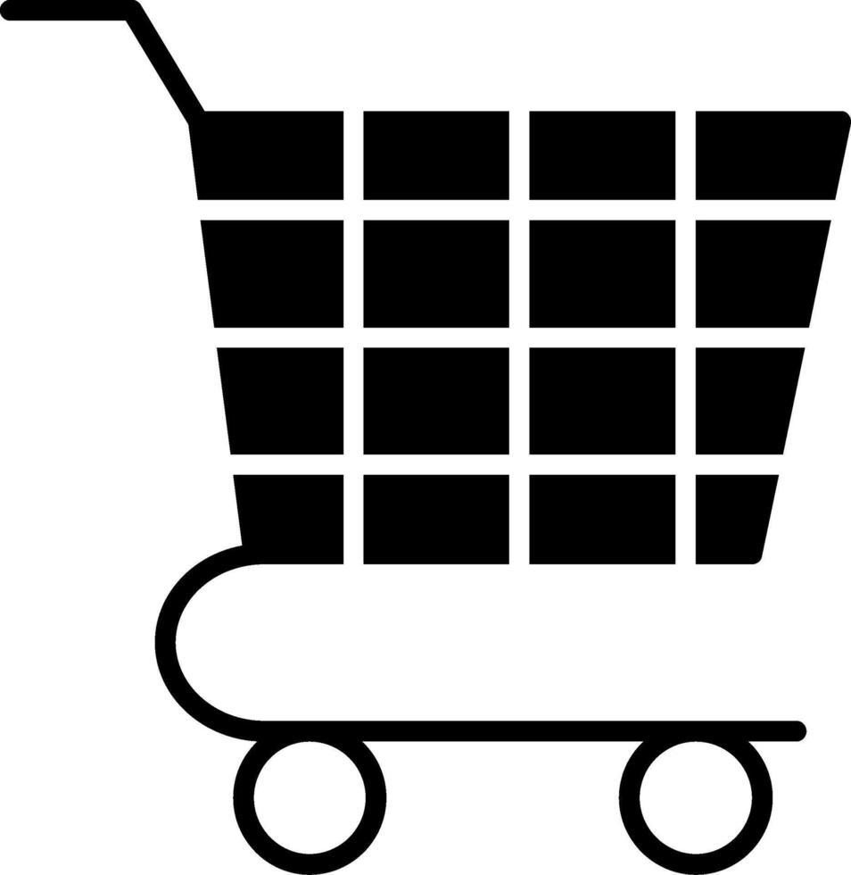 Rolling Shopping Trolley vector
