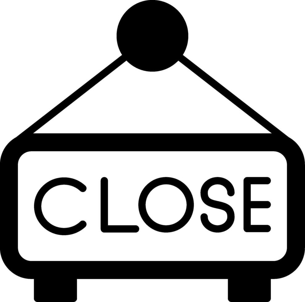 Closed Store Signboard vector