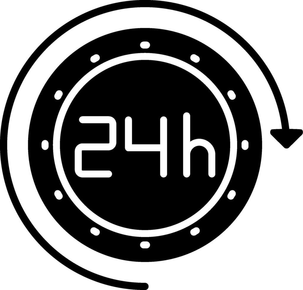 24 Hour Return Guarantee Icon vector