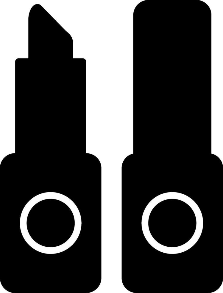 Red Lipstick Cosmetic Icon vector