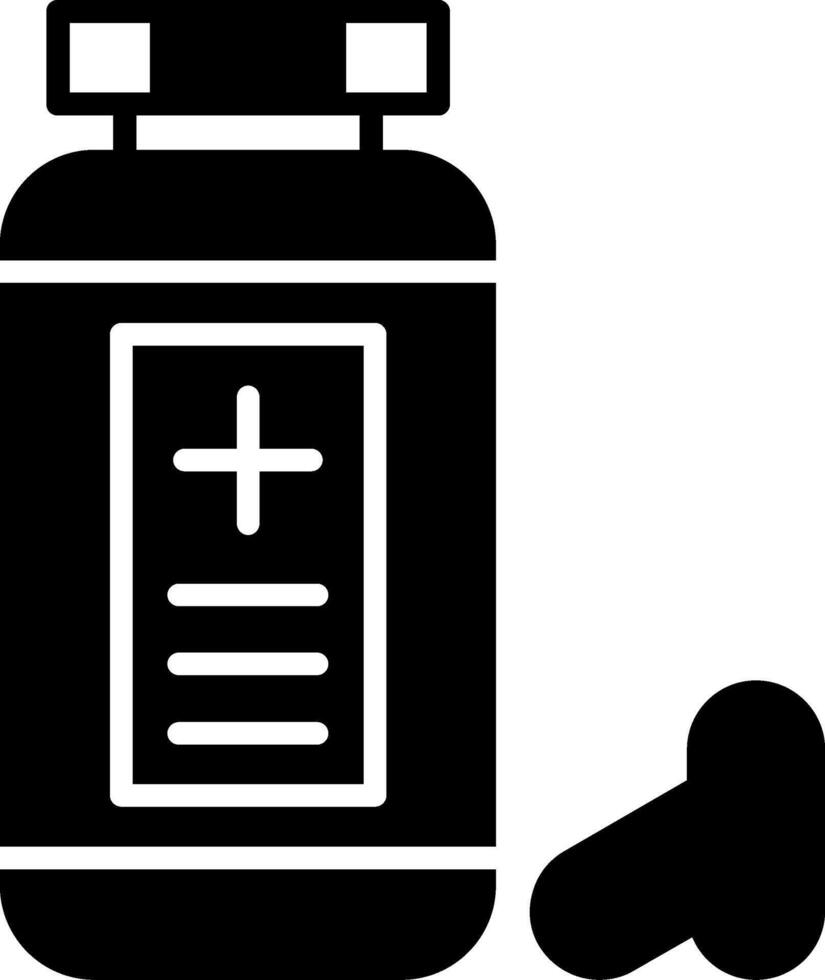 Pill Bottle with Labeled Dosage vector