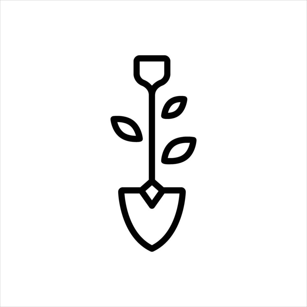 Black line icon gardening vector