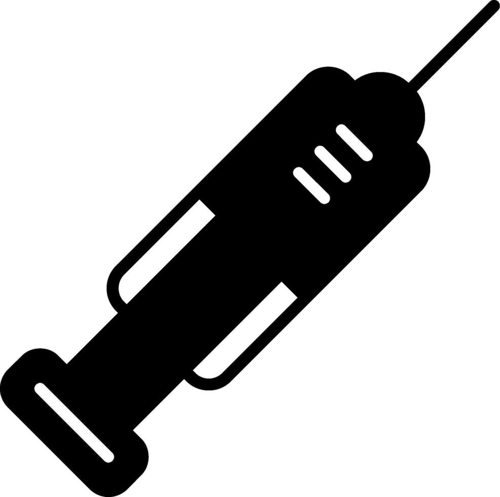 Disposable Medical Syringe Icon vector