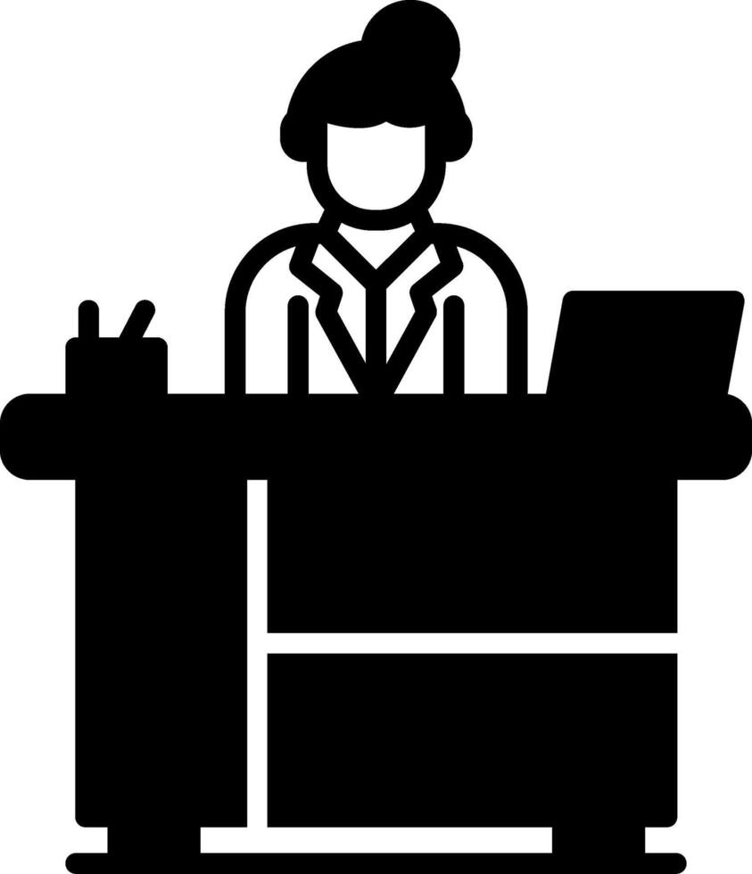 Doctor Workspace with Chart vector
