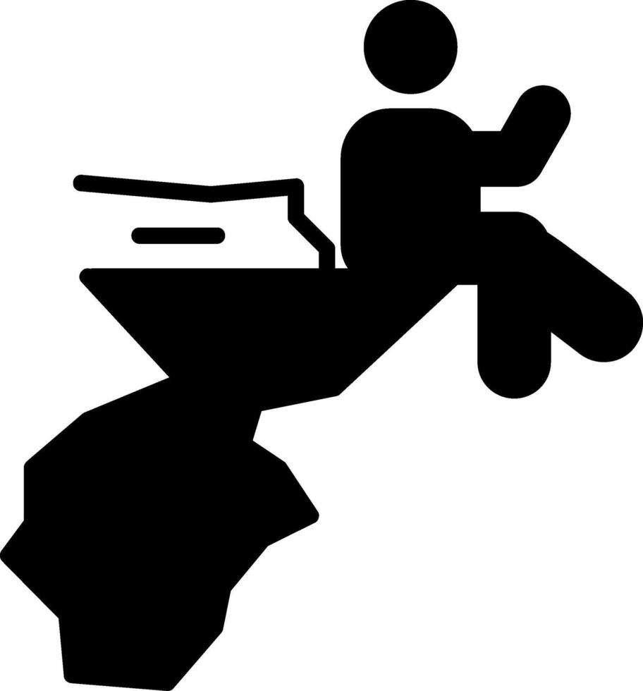 Outdoor Vertical Cliff Climbing Activity vector