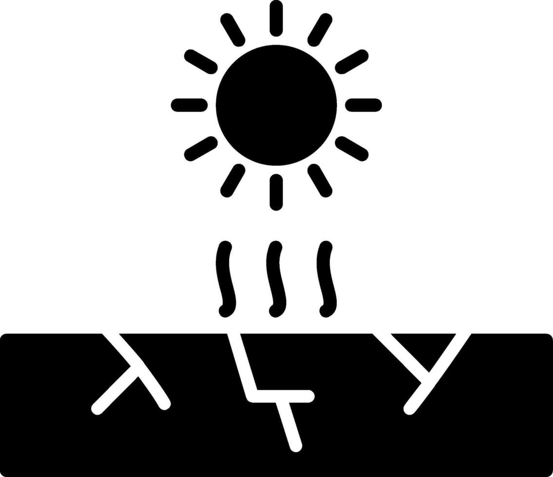 Drought Condition with Cracked Soil vector