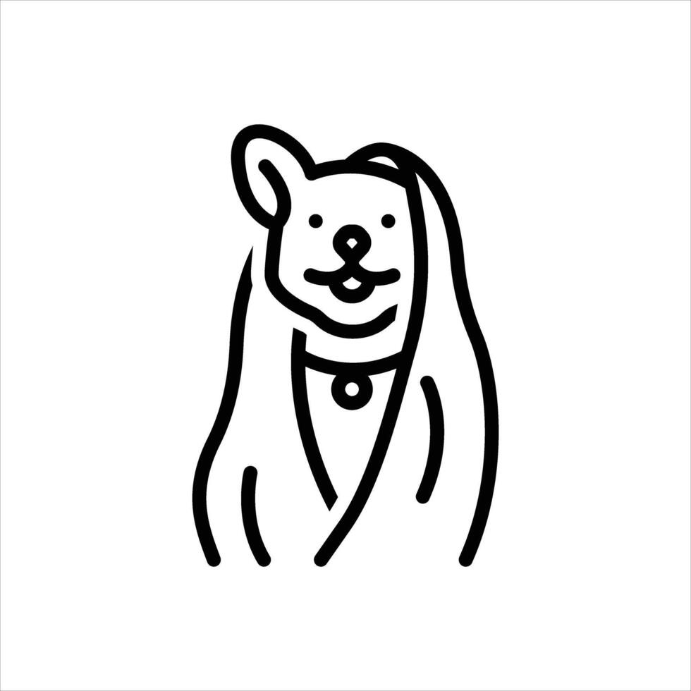 Black line icon grooming vector