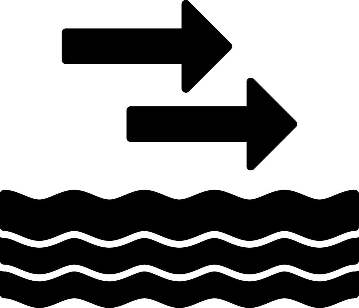 Directional Water Flow Arrow Design vector