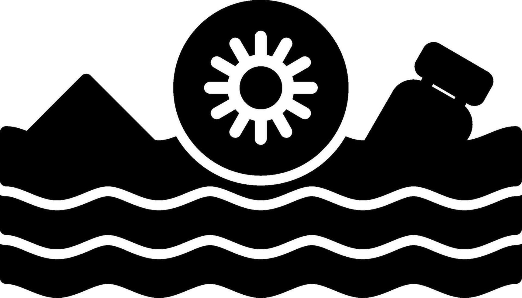 Industrial Water Pollution Alert Symbol vector