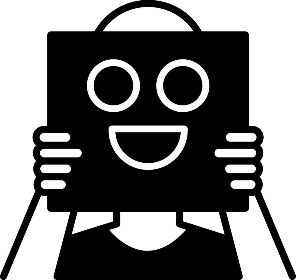 Masked Man with Digital Background vector