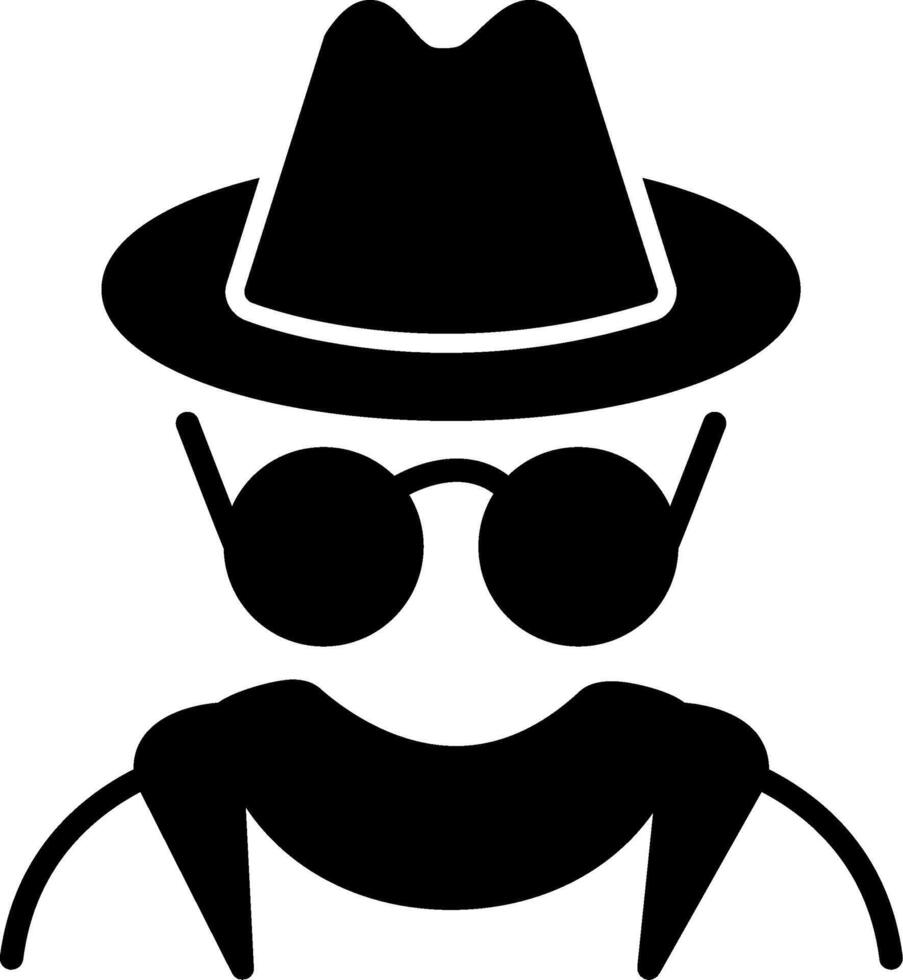 Mysterious Man in Black Hat vector
