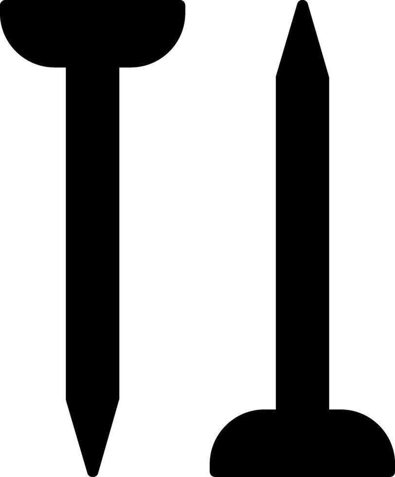 Crossed Construction Nails Symbol vector